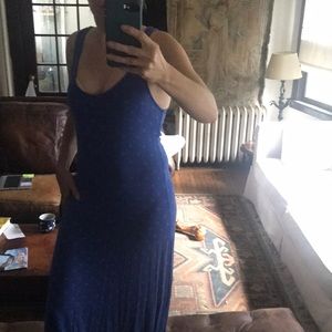 Dark/periwinkle blue maxi dress (95%rayon, 5% spandex